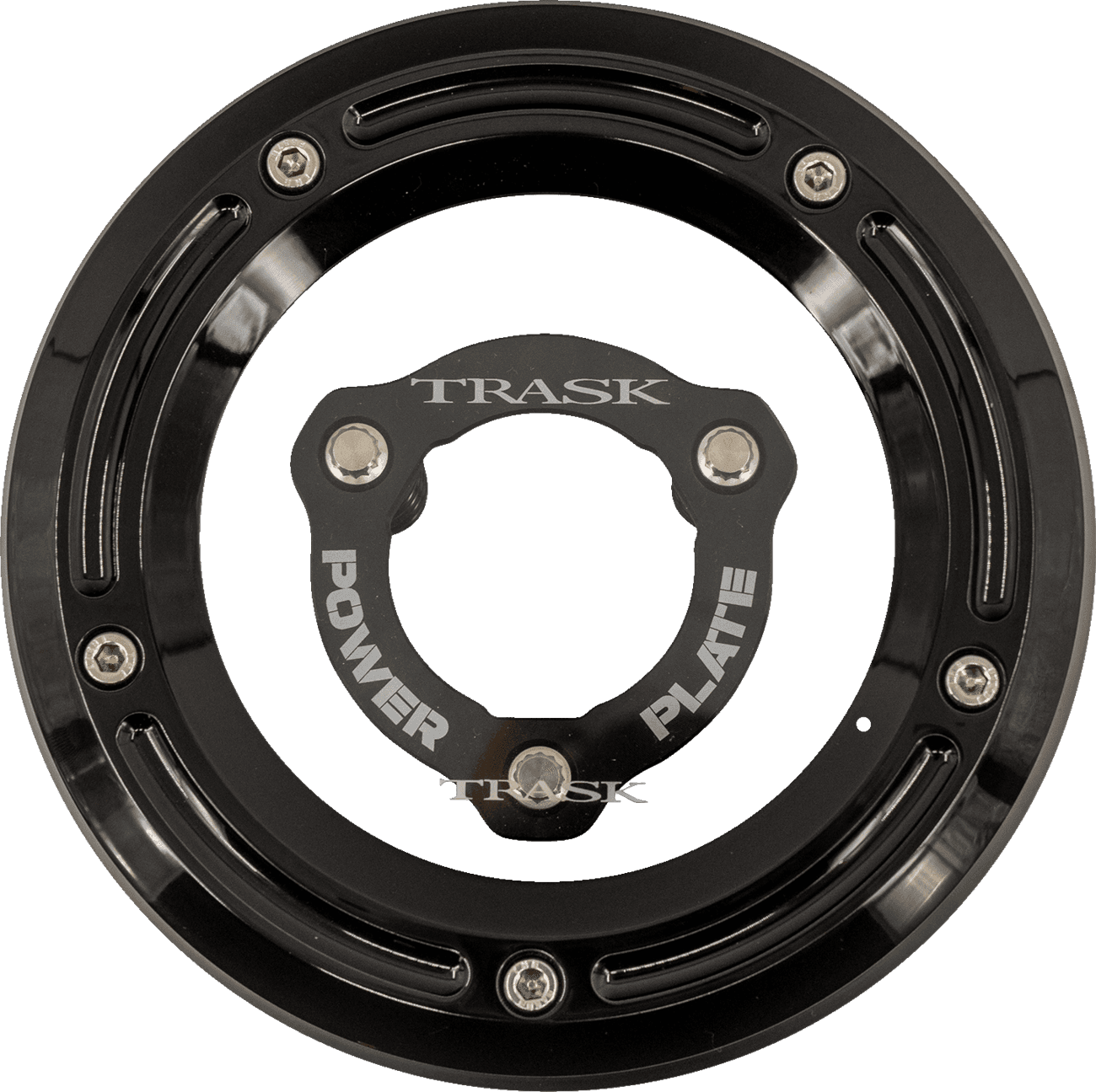 TRASK 1107-0762 Derby Cover with Power Plate - Black - Kit - '17-'25 Harley-Davidson