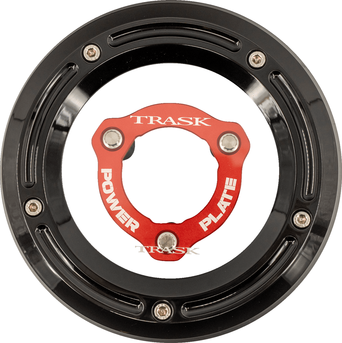 TRASK 1107-0763 Derby Cover with Power Plate - Black/Red - Kit - '17-'25 Harley-Davidson