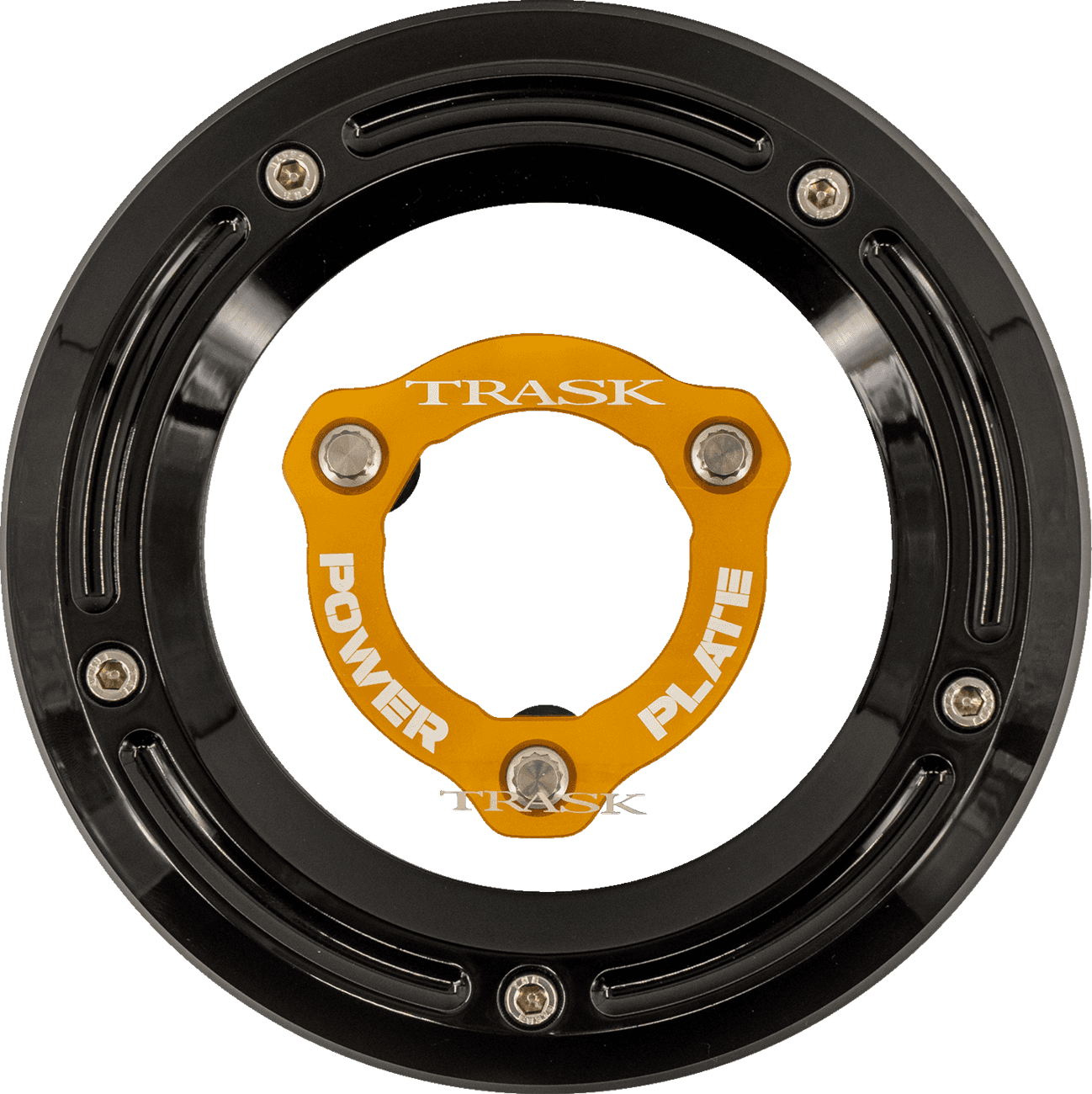 TRASK 1107-0764 Derby Cover with Power Plate - Black/Gold - Kit - '17-'25 Harley-Davidson