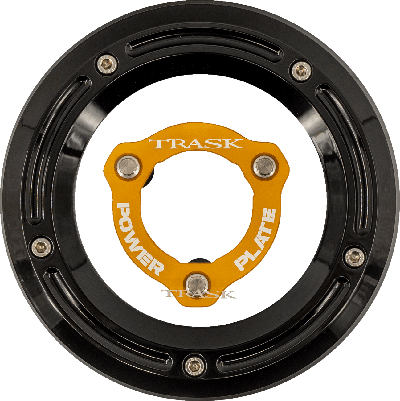 TRASK 1107-0764 Derby Cover with Power Plate - Black/Gold - Kit - '17-'25 Harley-Davidson
