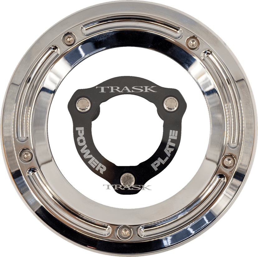 TRASK 1107-0765 Derby Cover with Power Plate - Chrome/Black - Kit - '17-'25 Harley-Davidson