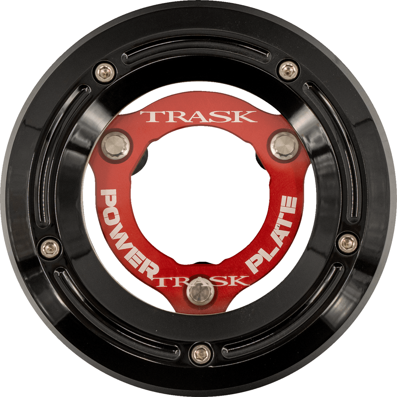 TRASK 1107-0769 Derby Cover with Power Plate - Black/Red - Kit - '18-'25 Softail