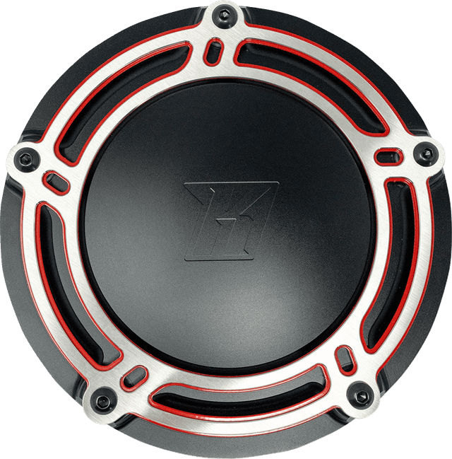 KODLIN USA 1107-0774 Derby Cover - NXL Redline - Black/Red - M8 Touring — image 2 of 2