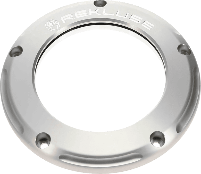 REKLUSE 1107-0777 Clear Derby Cover - Silver/Anodized - M8