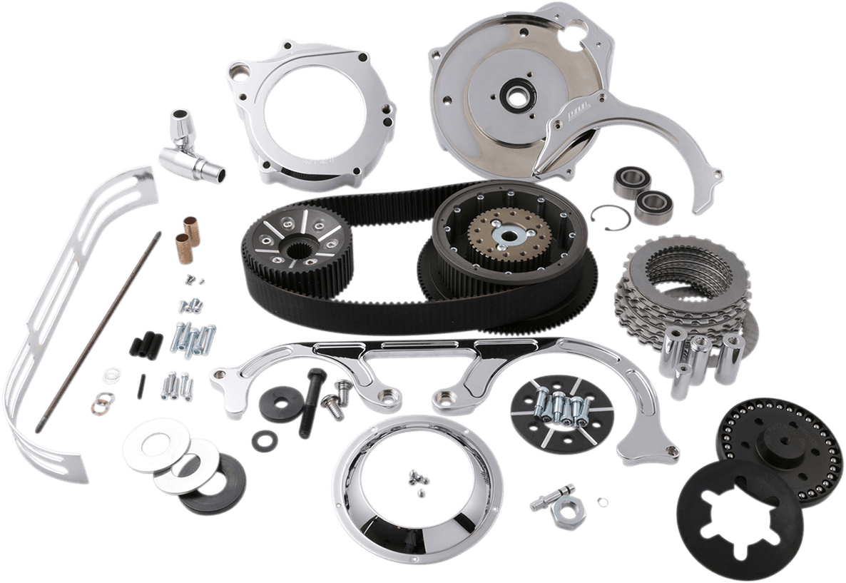 BELT DRIVES LTD. 1120-0356 Open Belt Drive - 2" - Chrome - '07-'16 Big Twins