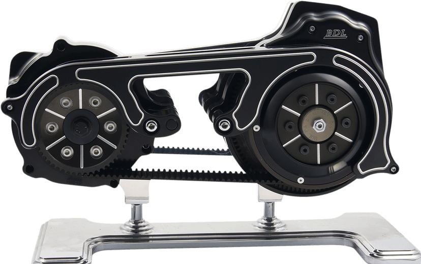 BELT DRIVES LTD. 1120-0434 Open Belt Drive with Two-Piece Motor Plate - 2" - Black