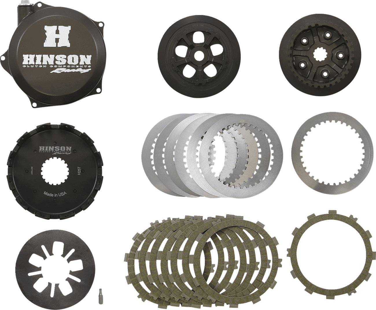 HINSON RACING 1130-0634 Complete Billetproof Conventional Clutch Kit - KX250/X/XC