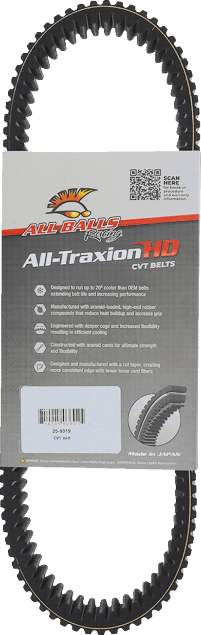 ALL BALLS 1142-1077 Belt - All Traxion - CVT - Heavy-Duty - Polaris/Can-Am/Ski-Doo — image 4 of 4