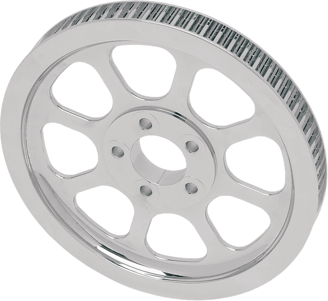 DRAG SPECIALTIES 1201-0003 Chrome Rear Belt Pulley - 70 Tooth - '00-'05 FXST, '00-'06 FLST