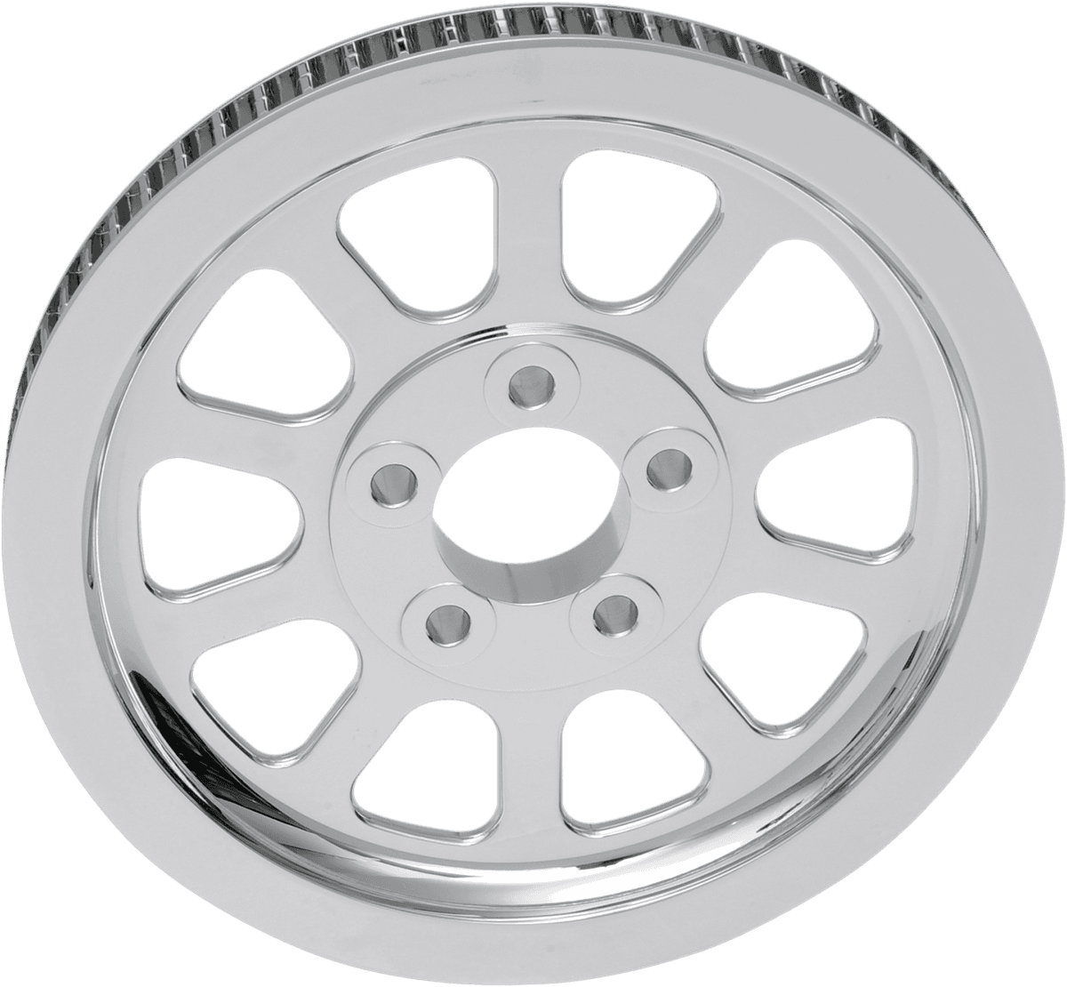 DRAG SPECIALTIES 1201-0541 Chrome Rear Pulley - 66 Tooth - FXST/FLSTF