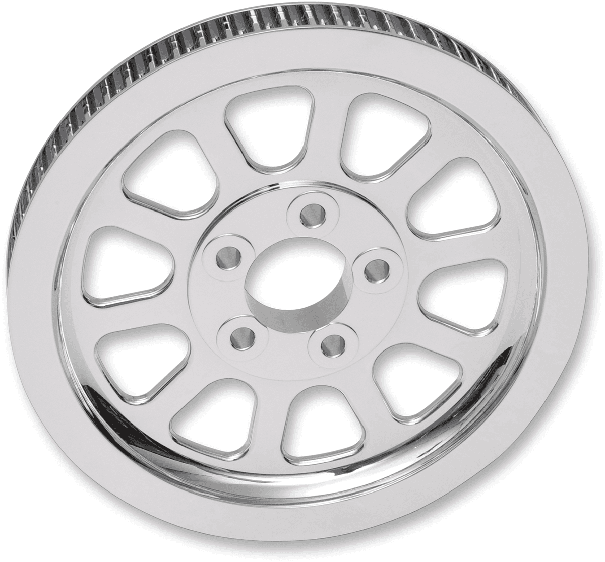 DRAG SPECIALTIES 1201-0542 Chrome Rear Pulley - 66 Tooth - FLS/FXS