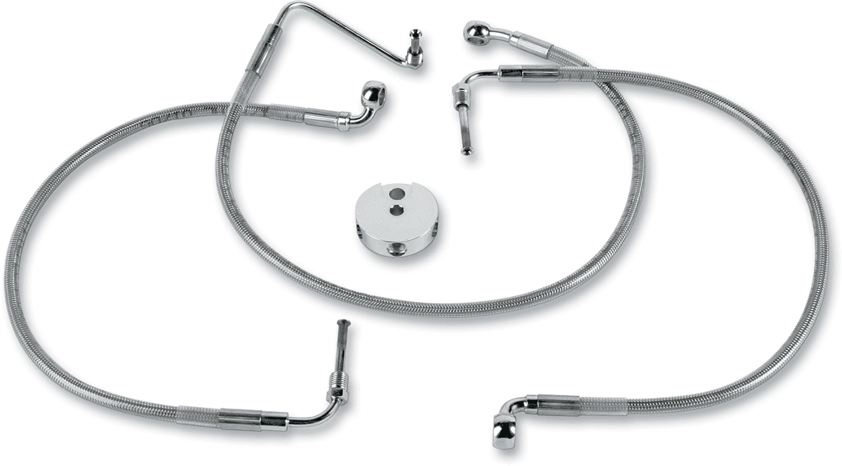 DRAG SPECIALTIES 1204-2739 Brake Line - Front - Stainless Steel