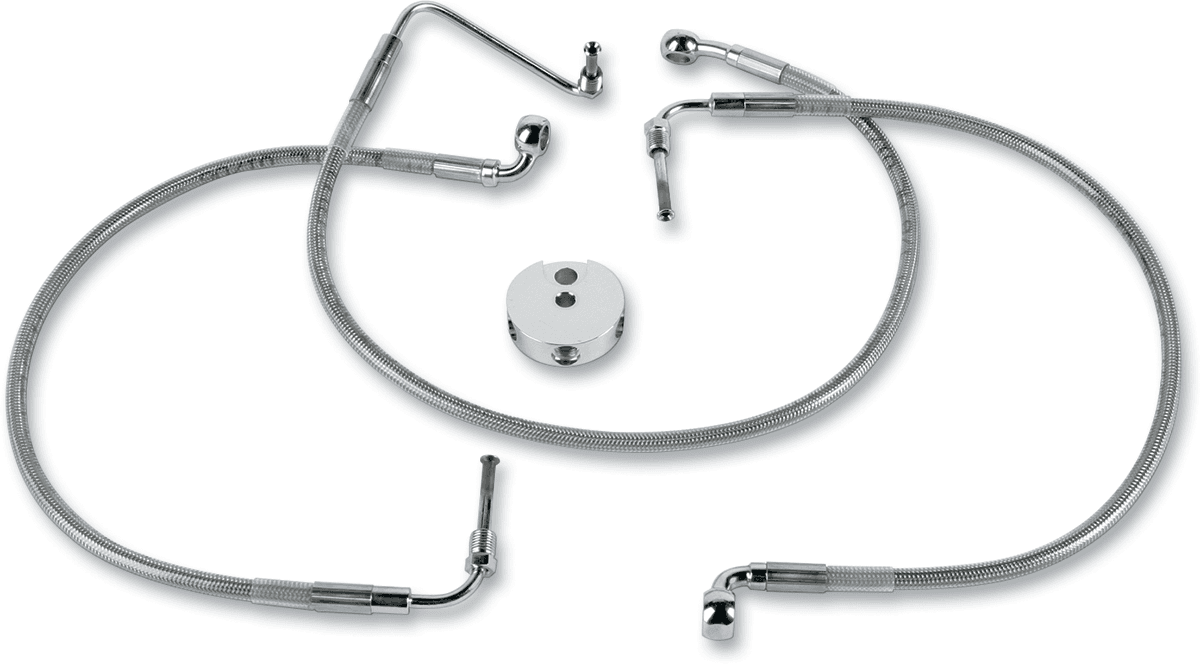 DRAG SPECIALTIES 1204-2739 Brake Line - Front - Stainless Steel