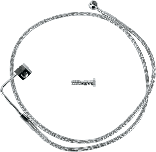 DRAG SPECIALTIES 1204-2743 Brake Line - Rear - Stainless Steel