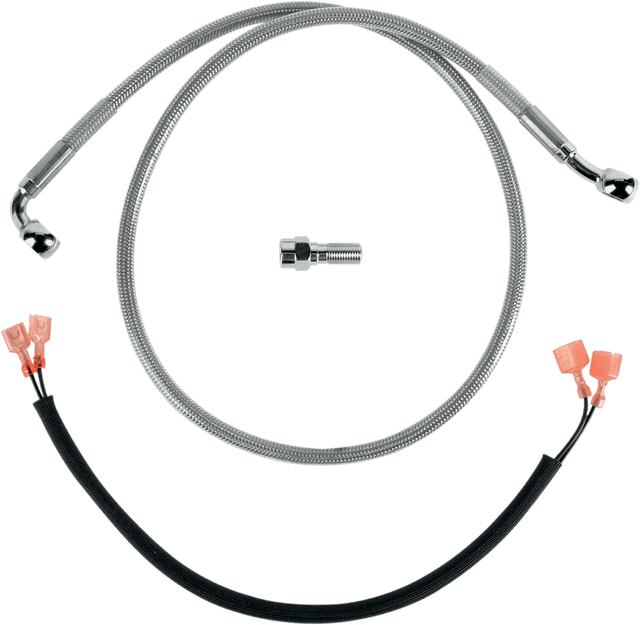 DRAG SPECIALTIES 1204-2745 Brake Line - Rear - Stainless Steel