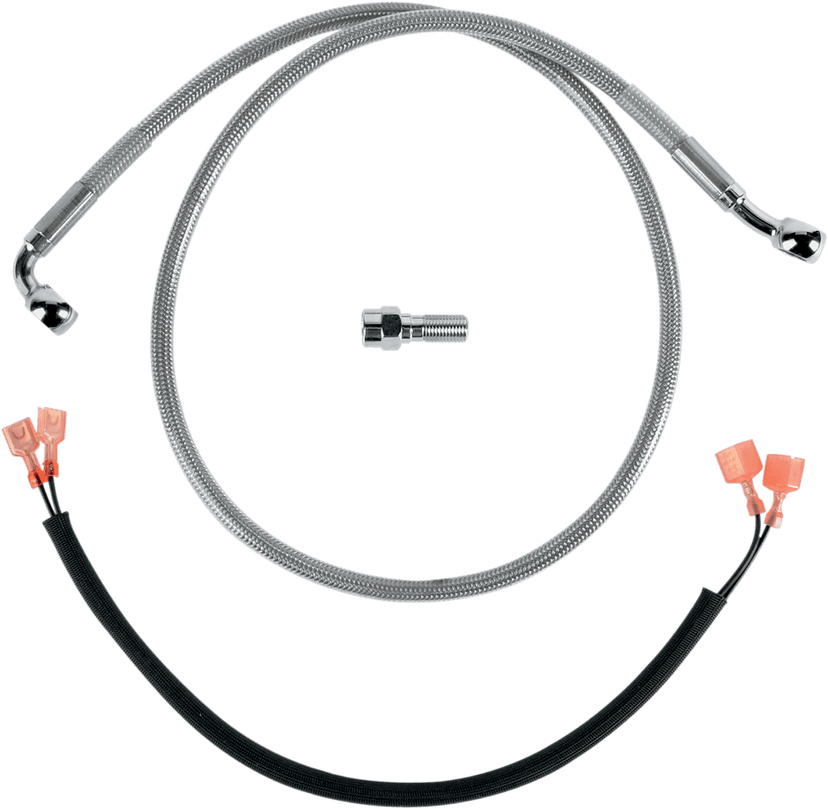 DRAG SPECIALTIES 1204-2745 Brake Line - Rear - Stainless Steel