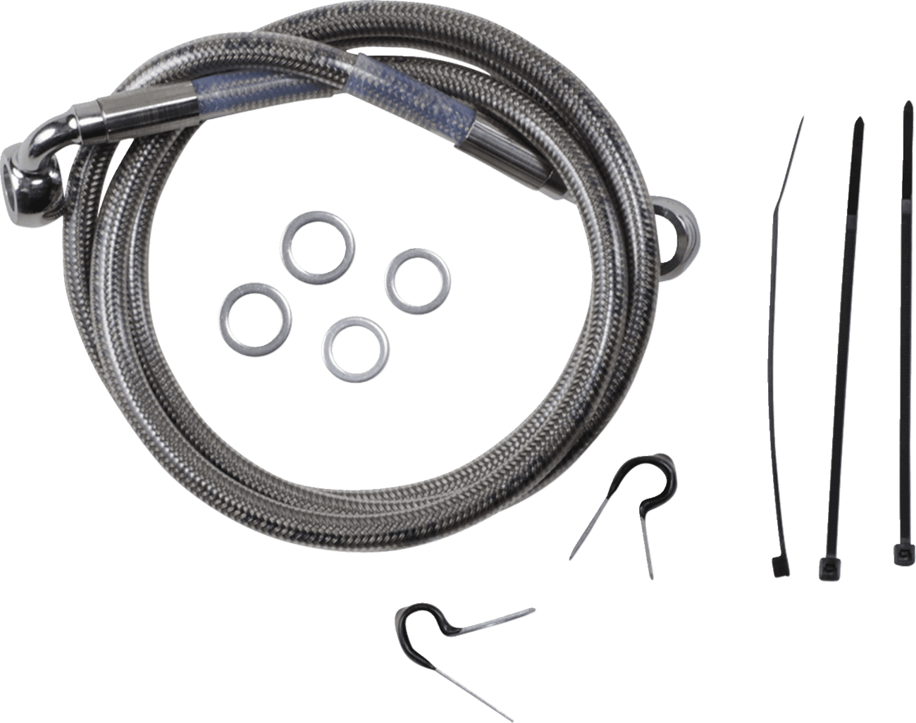 DRAG SPECIALTIES 1204-2746 Brake Line - Front (Upper) - Stainless Steel