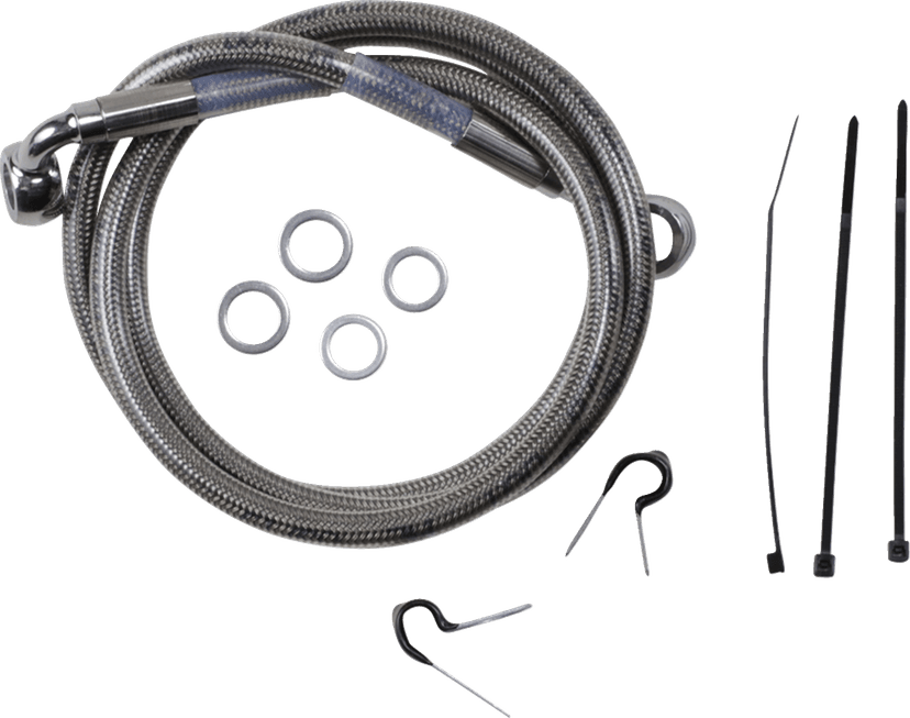 DRAG SPECIALTIES 1204-2746 Brake Line - Front (Upper) - Stainless Steel — image 1 of 2