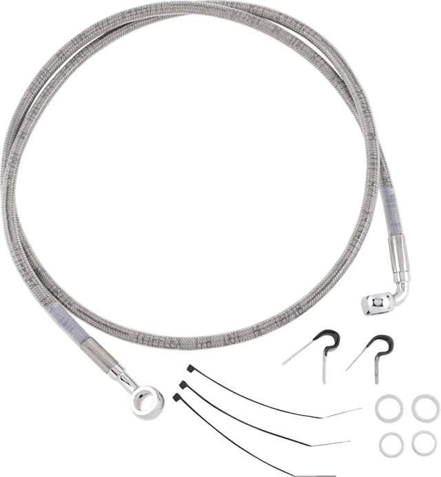 DRAG SPECIALTIES 1204-2749 Brake Line - Front (Upper) - Stainless Steel