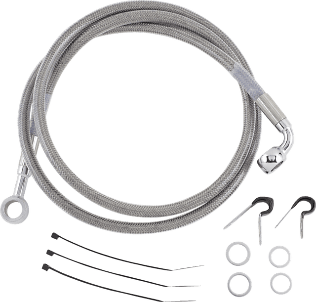 DRAG SPECIALTIES 1204-2750 Brake Line - Front - Stainless Steel