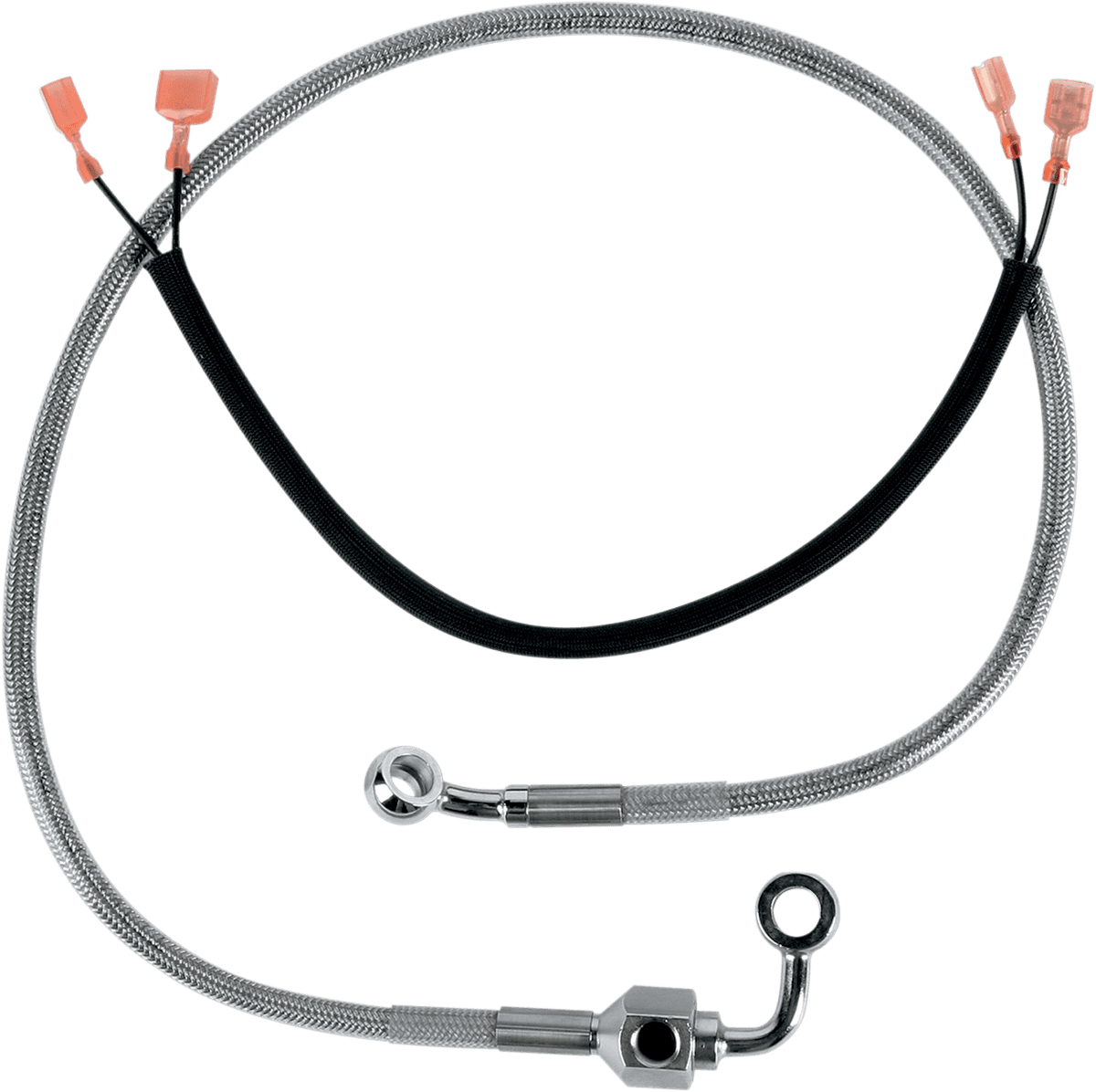 DRAG SPECIALTIES 1204-2752 Brake Line - Rear - Stainless Steel