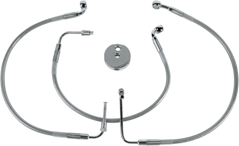 DRAG SPECIALTIES 1204-2755 Brake Line - Front (Lower/Upper) - Stainless Steel