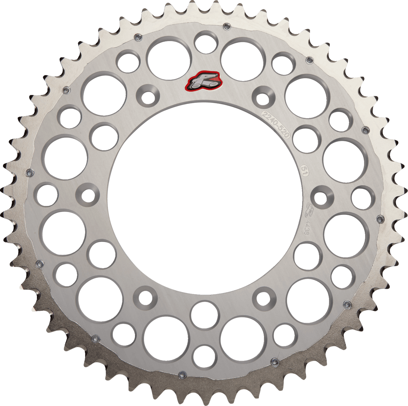RENTHAL 1210-0254 Twinring™ Rear Sprocket - 51 Tooth - Silver