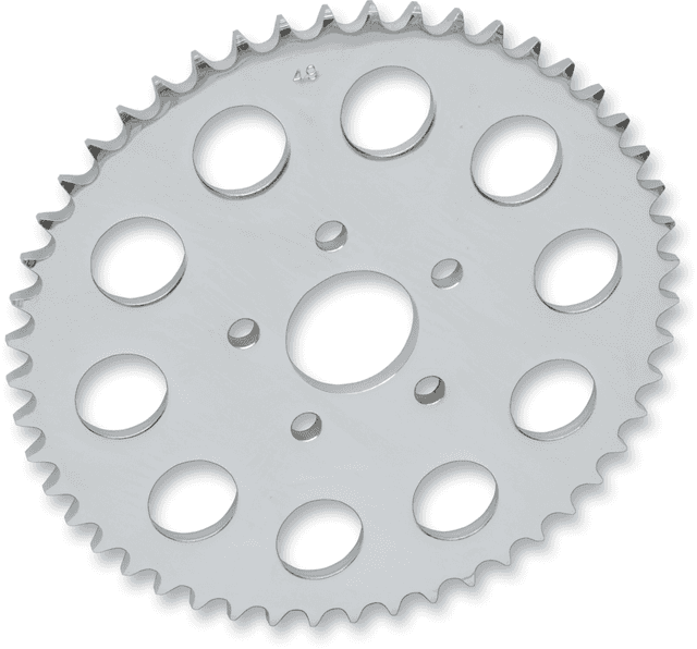 DRAG SPECIALTIES 1210-0365 Rear Sprocket - Flat - 49 Tooth - Chrome - Big Twin — image 1 of 2