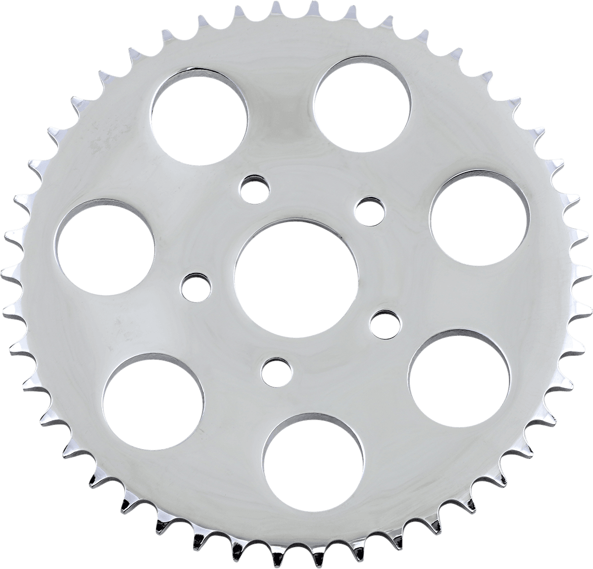 DRAG SPECIALTIES 1210-0381 Rear Sprocket - Dished - 46 Tooth - Chrome - Big Twin/XL