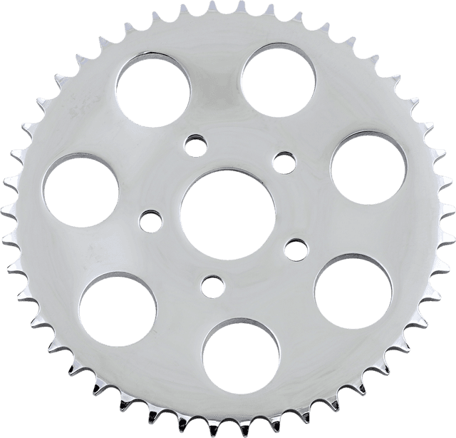 DRAG SPECIALTIES 1210-0381 Rear Sprocket - Dished - 46 Tooth - Chrome - Big Twin/XL