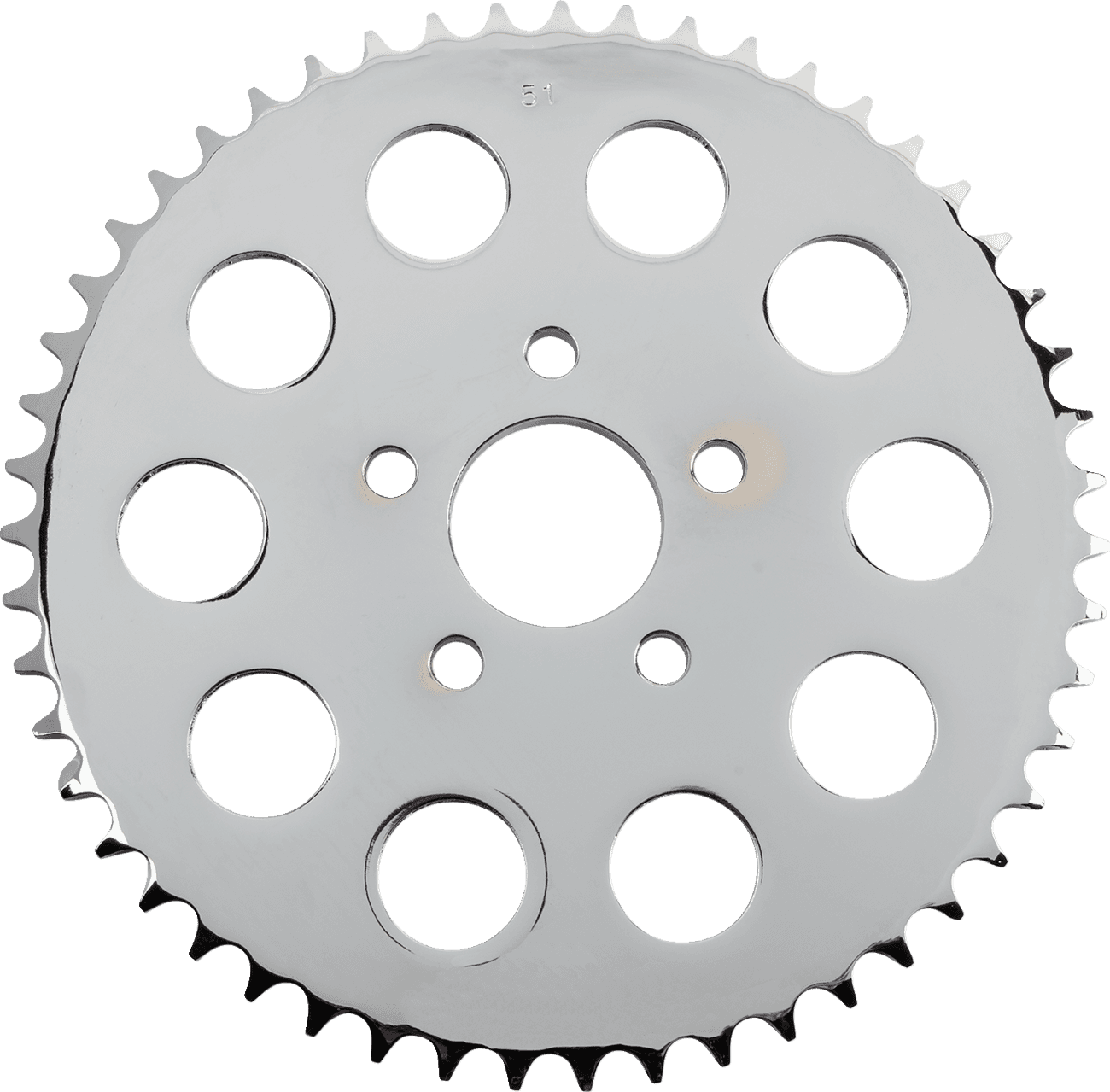 DRAG SPECIALTIES 1210-0606 Rear Sprocket - Flat - 51 Tooth - Chrome - '86-'99 Big Twin