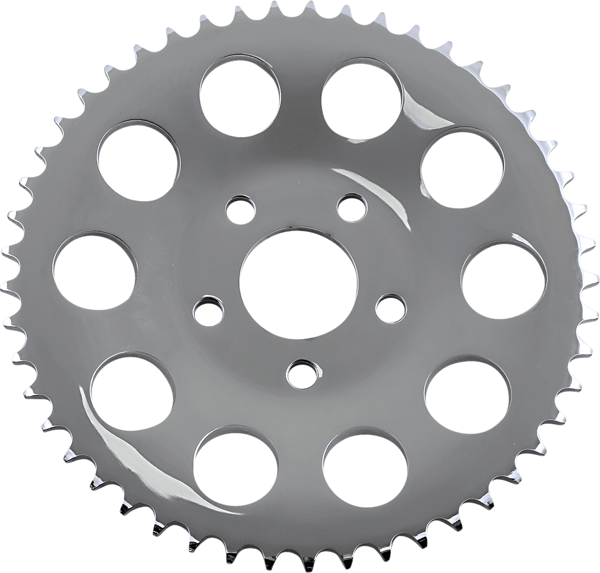 DRAG SPECIALTIES 1210-0607 Rear Sprocket - Dished - 49 Tooth - Chrome - '82-'85 FXR/FXRS