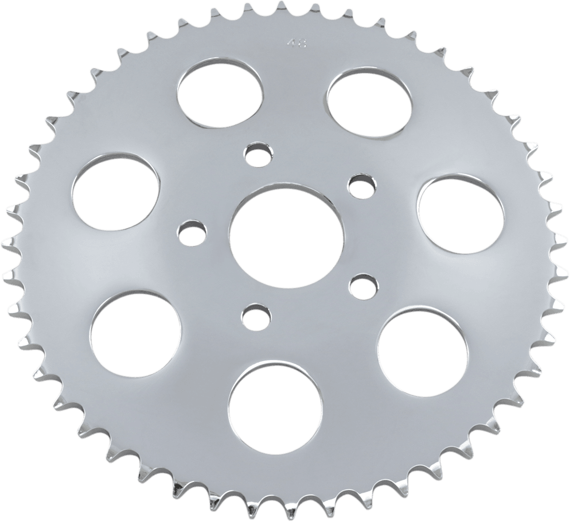 DRAG SPECIALTIES 1210-0608 Rear Sprocket - Dished - 48 Tooth - Chrome - Big Twin/XL