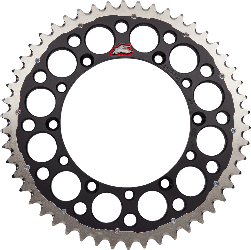 RENTHAL 1210-0805 Twinring™ Rear Sprocket - 50 Tooth - Black - Kawasaki/Suzuki