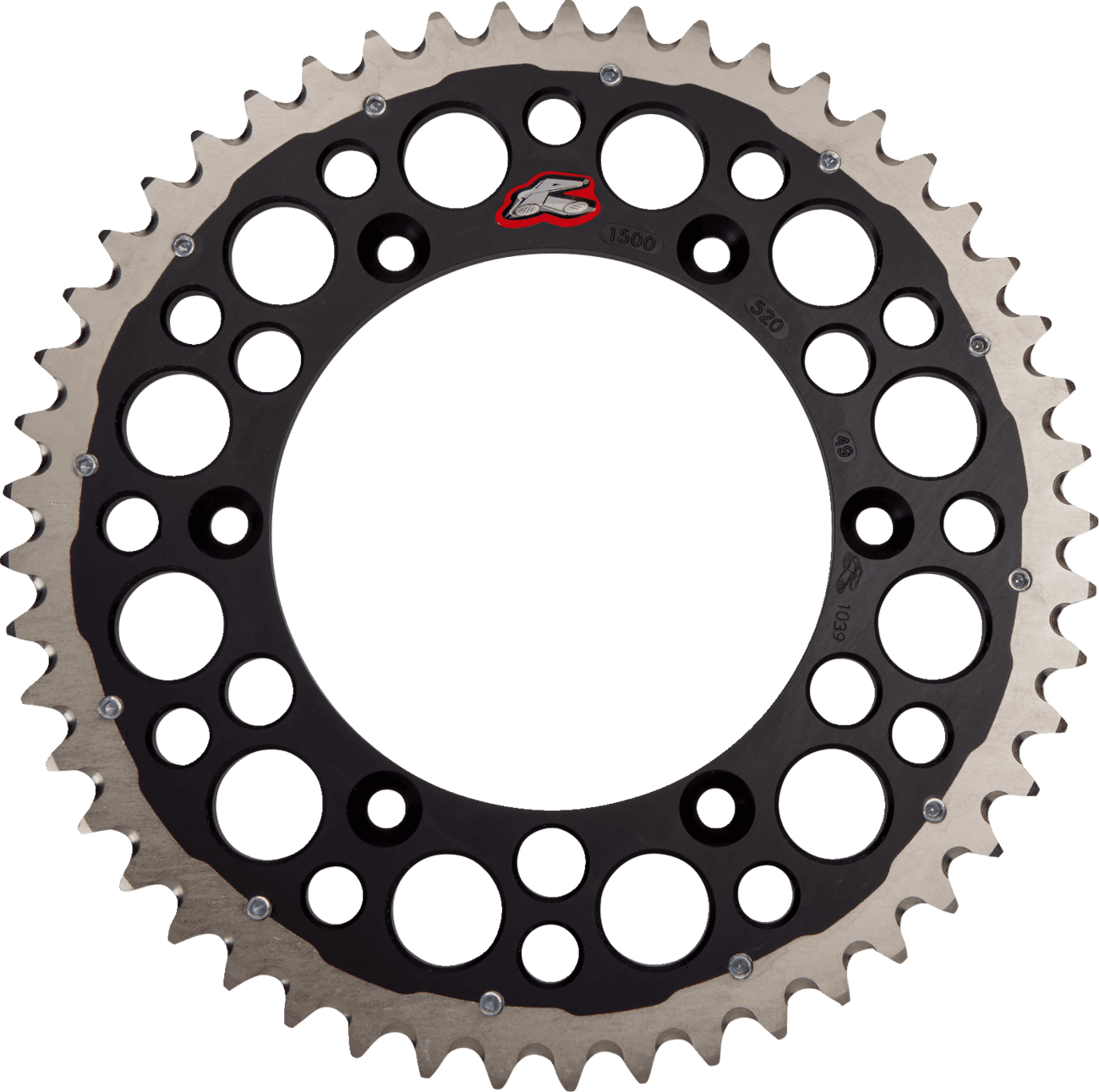 RENTHAL 1210-0809 Twinring™ Rear Sprocket - 49 Tooth - Black - Yamaha