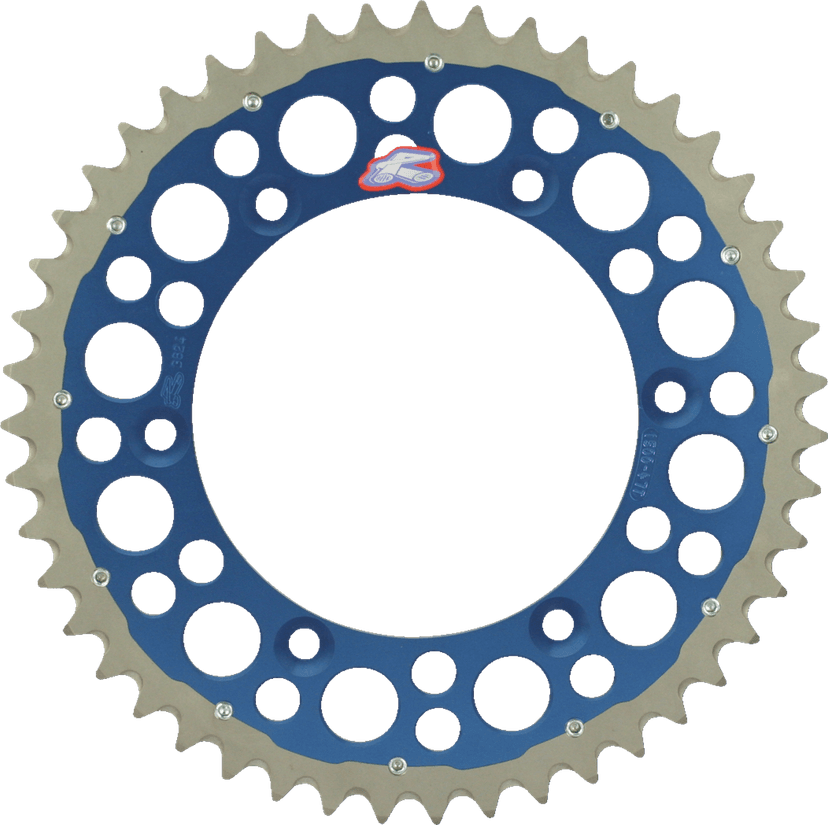 RENTHAL 1210-0819 Twinring™ Rear Sprocket - 50 Tooth - Blue - Yamaha