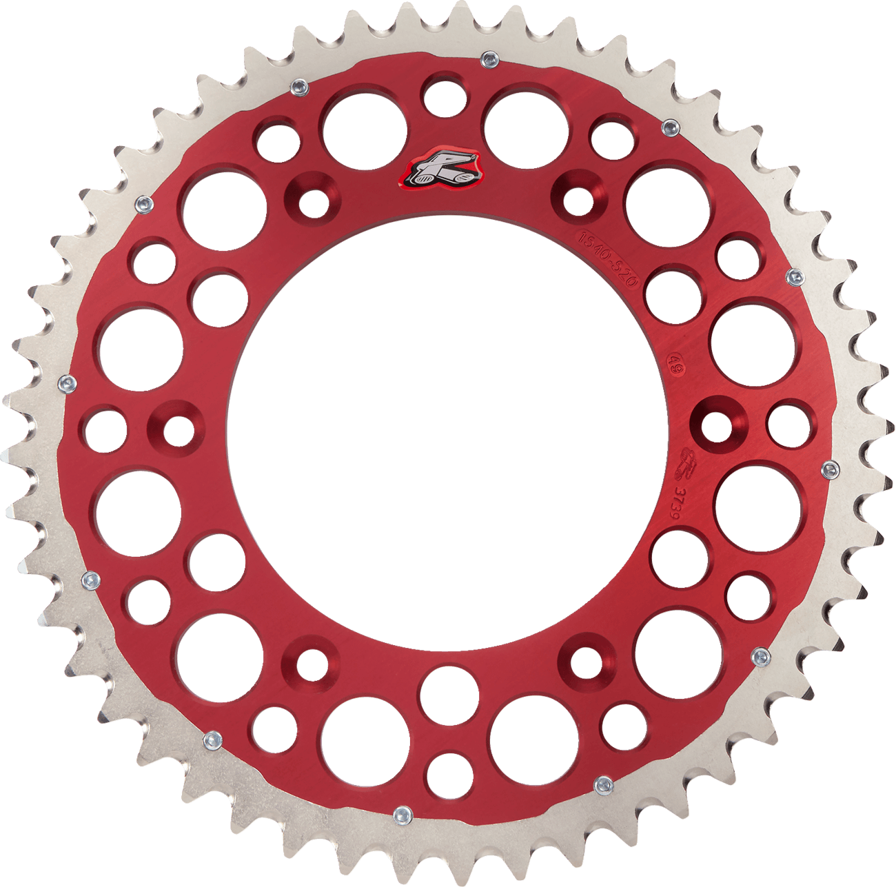 RENTHAL 1210-0821 Twinring™ Rear Sprocket - 49 Tooth - Red - Honda