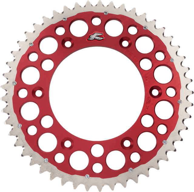 RENTHAL 1210-0821 Twinring™ Rear Sprocket - 49 Tooth - Red - Honda