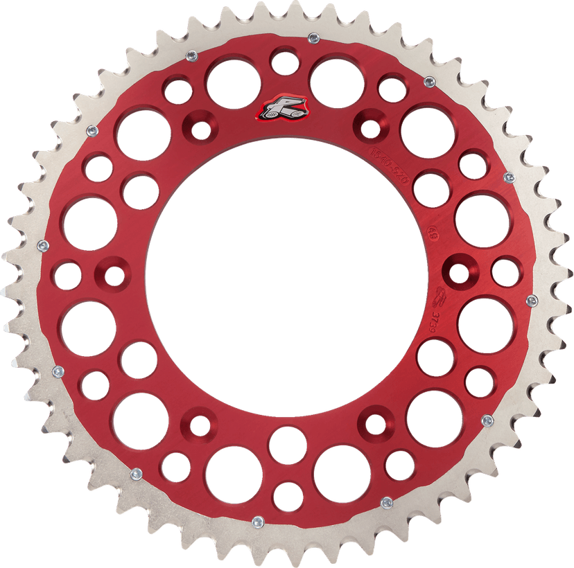 RENTHAL 1210-0821 Twinring™ Rear Sprocket - 49 Tooth - Red - Honda
