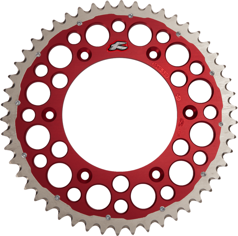 RENTHAL 1210-0822 Twinring™ Rear Sprocket - 50 Tooth - Red - Honda