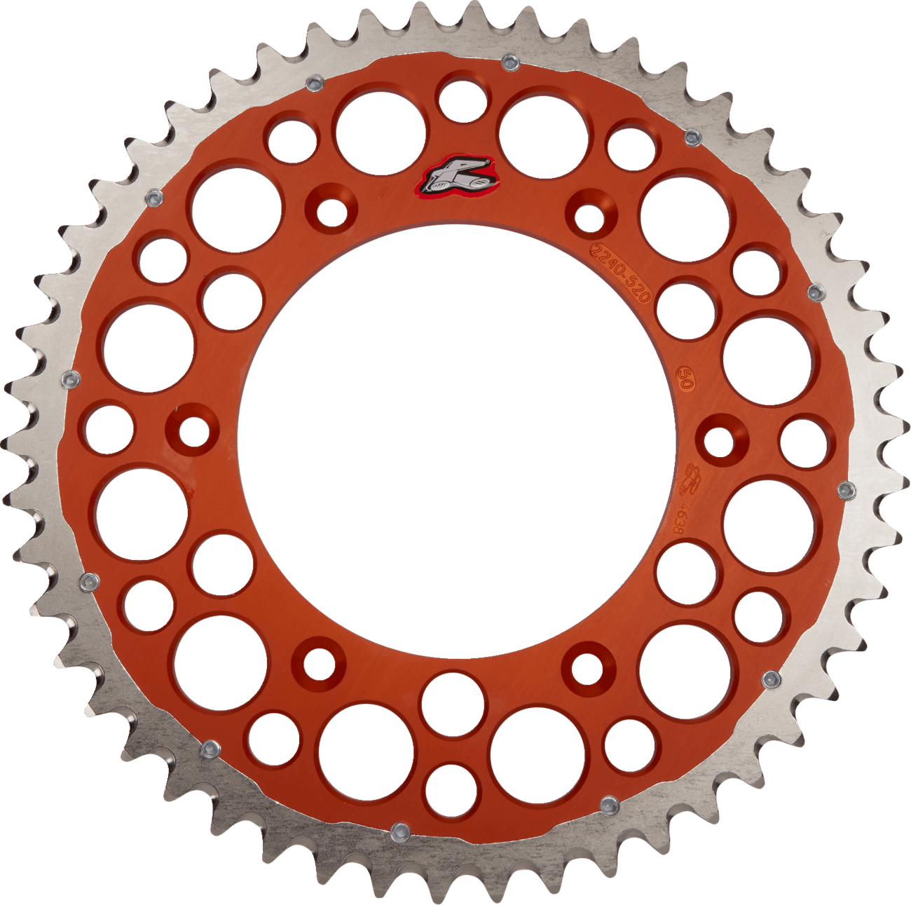 RENTHAL 1210-0984 Twinring™ Rear Sprocket - 50 Tooth - Orange