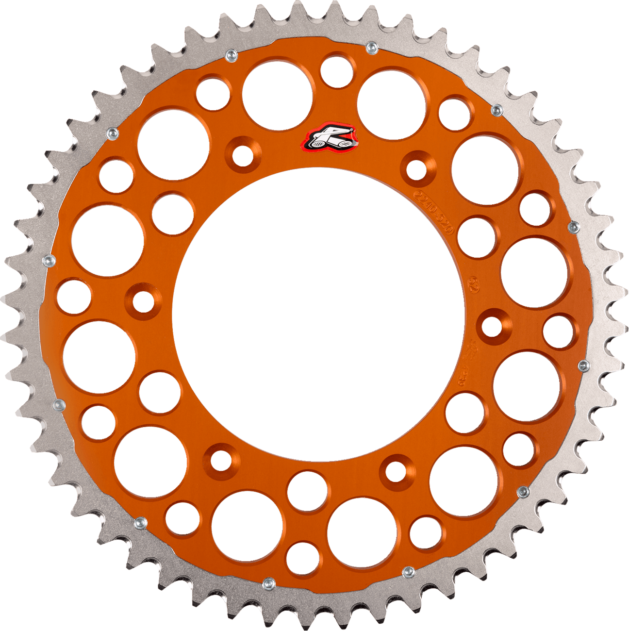 RENTHAL 1210-0985 Twinring™ Rear Sprocket - 52 Tooth - Orange