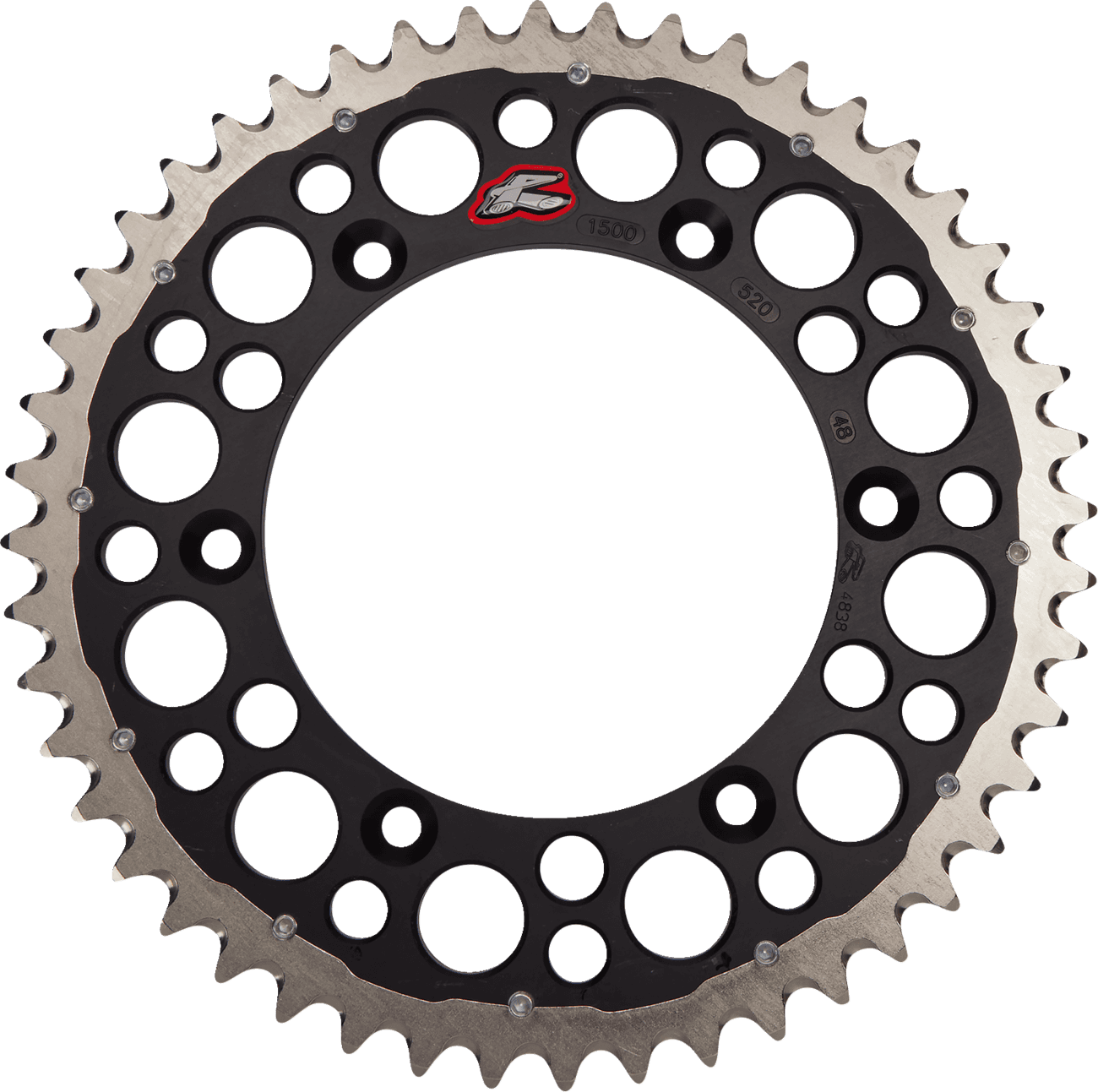 RENTHAL 1210-1344 Twinring™ Rear Sprocket - 48 Tooth - Black - Yamaha