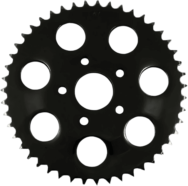DRAG SPECIALTIES 1210-1832 Rear Sprocket - Flat - 46 Tooth - Black - '86-'99 Big Twin