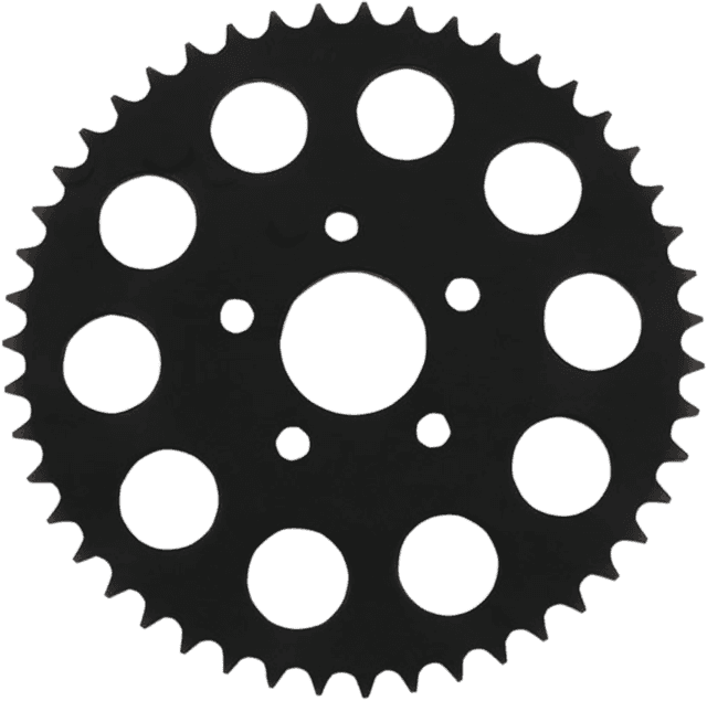 DRAG SPECIALTIES 1210-1834 Rear Sprocket - Flat - 49 Tooth - Black - '86-'99 Big Twin