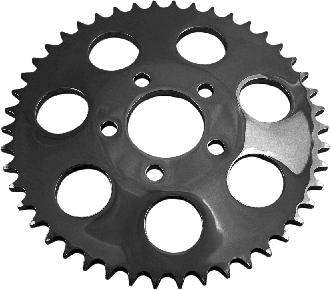 DRAG SPECIALTIES 1210-1847 Rear Sprocket - Dished - 46 Tooth - Gloss Black - Big Twin