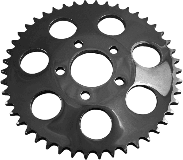 DRAG SPECIALTIES 1210-1847 Rear Sprocket - Dished - 46 Tooth - Gloss Black - Big Twin