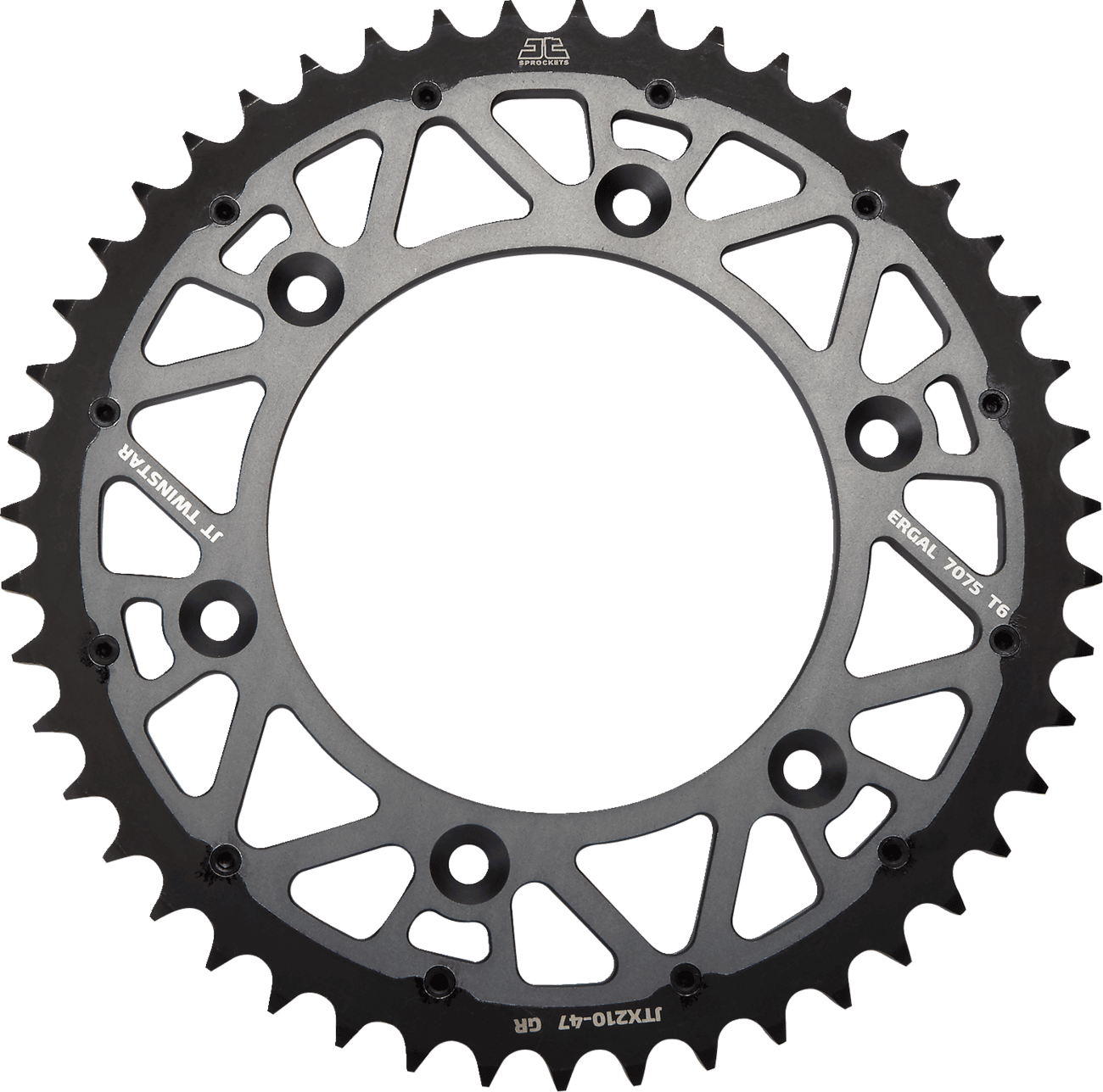 JT SPROCKETS 1210-2595 Rear Sprocket - Twinstar - 47 Tooth - Graphite - Beta/Honda