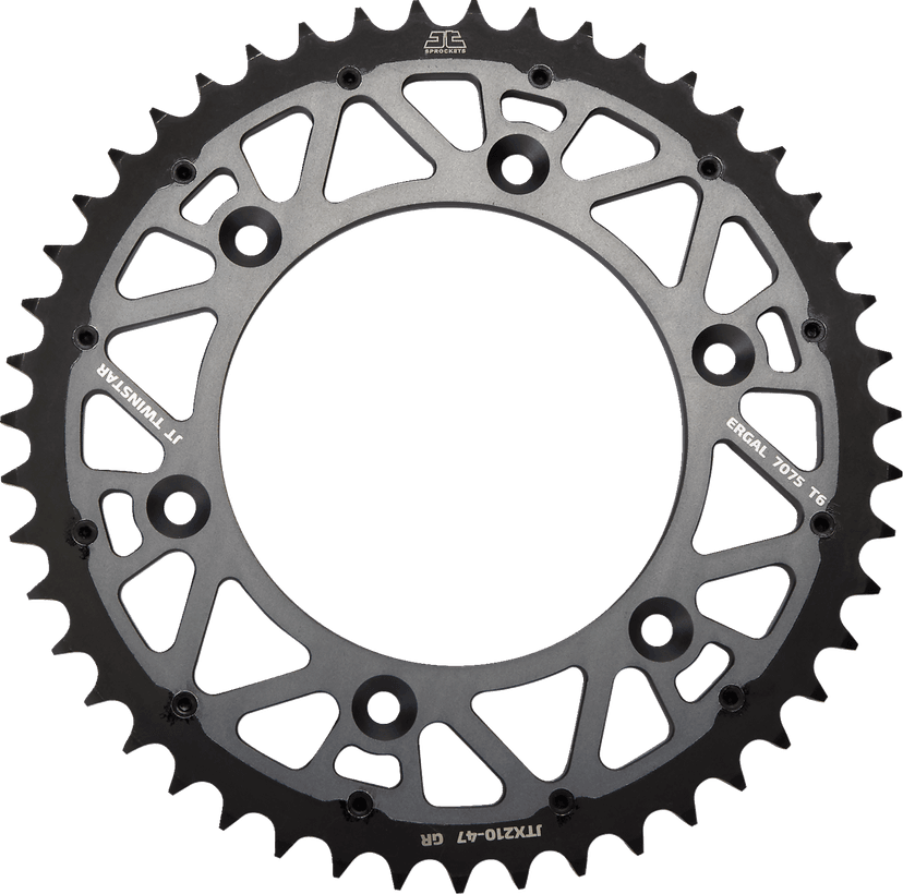 JT SPROCKETS 1210-2595 Rear Sprocket - Twinstar - 47 Tooth - Graphite - Beta/Honda
