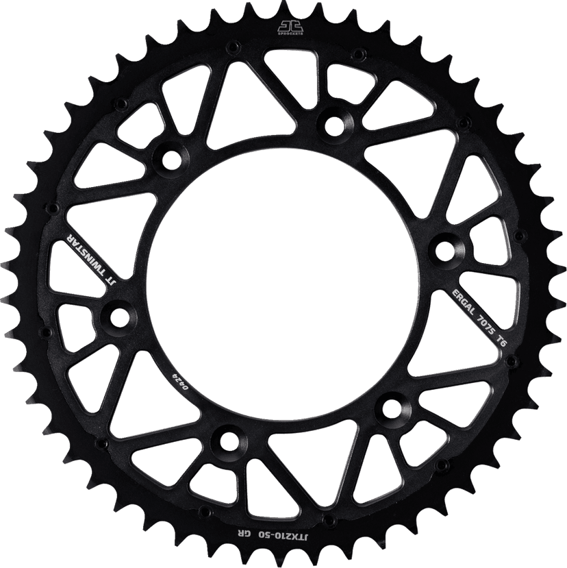 JT SPROCKETS 1210-2598 Rear Sprocket - Twinstar - 50 Tooth - Graphite - Beta/Honda